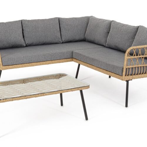 SET SALOTTO ANGOLARE C-C BURREL NATURALE