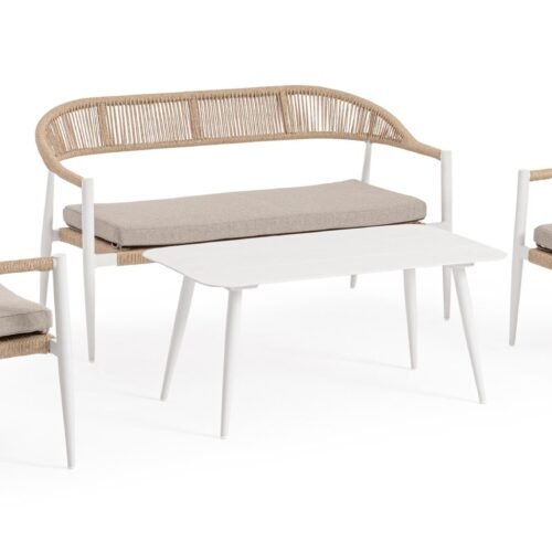 SET4 SALOTTO C-C JANDIA BIANCO/BEIGE