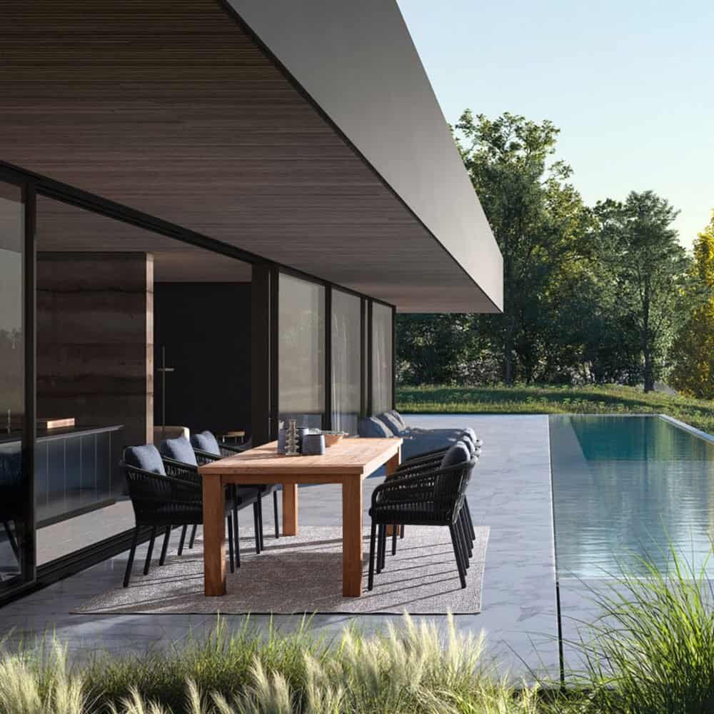 Ampio spazio esterno con area relax, ideale per vivere la natura.