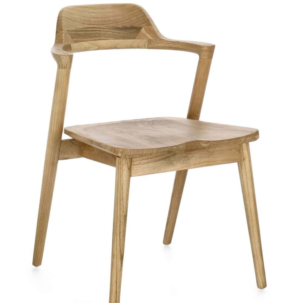 Sedia in legno massiccio con design moderno e comfort elegante, perfetta per ogni ambiente.