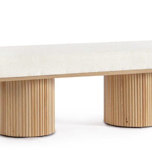 PANCA 2P FLORIANA NAT-BIANCO BOUCLE'