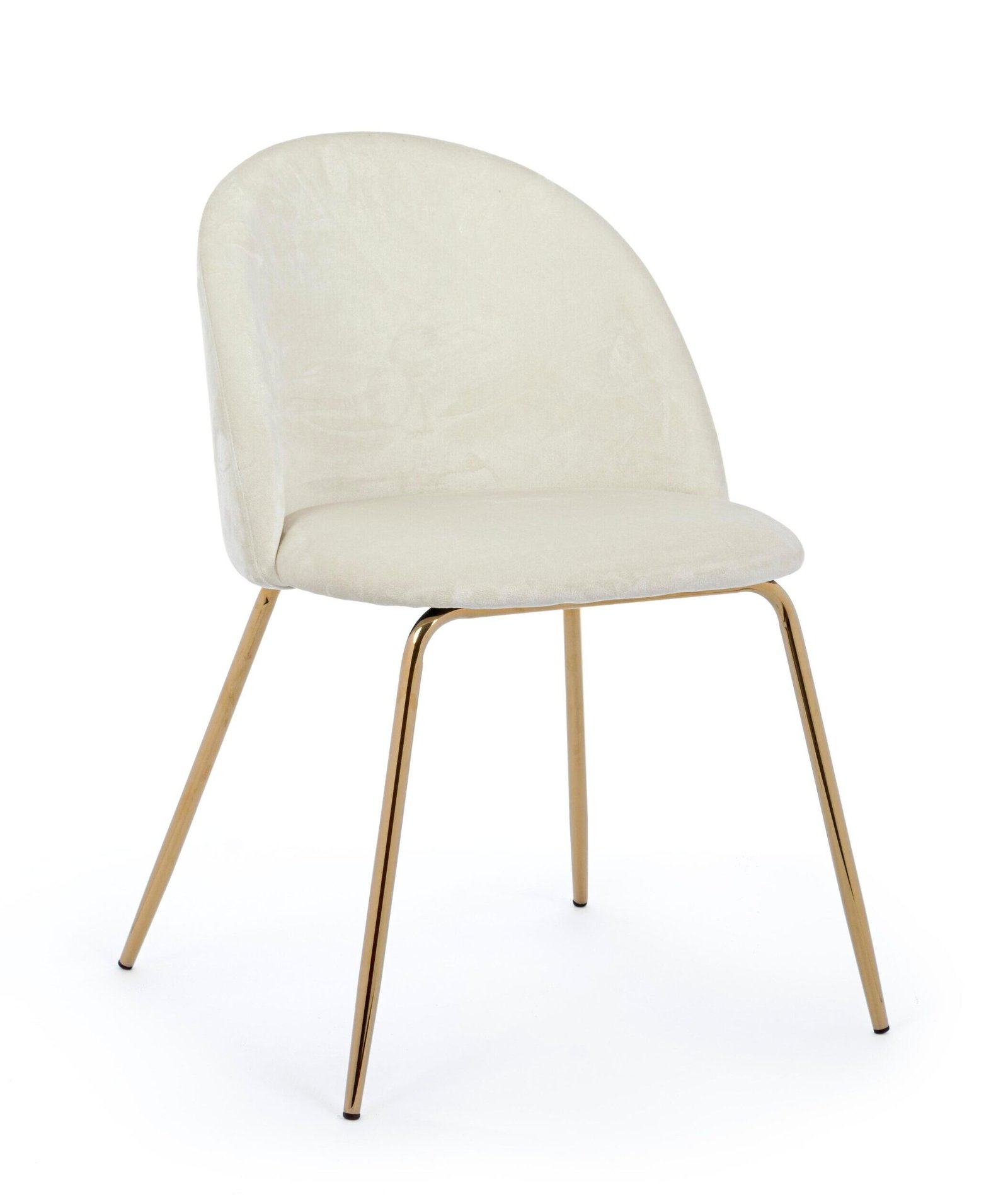 SEDIA TANYA VELLUTO BIANCO