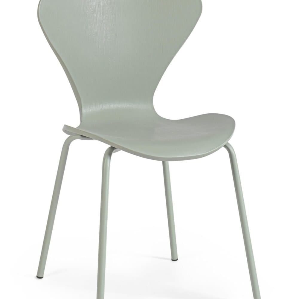 Sedia bianca elegante, perfetta per ambienti moderni e di design. Struttura stabile e stile minimalista.