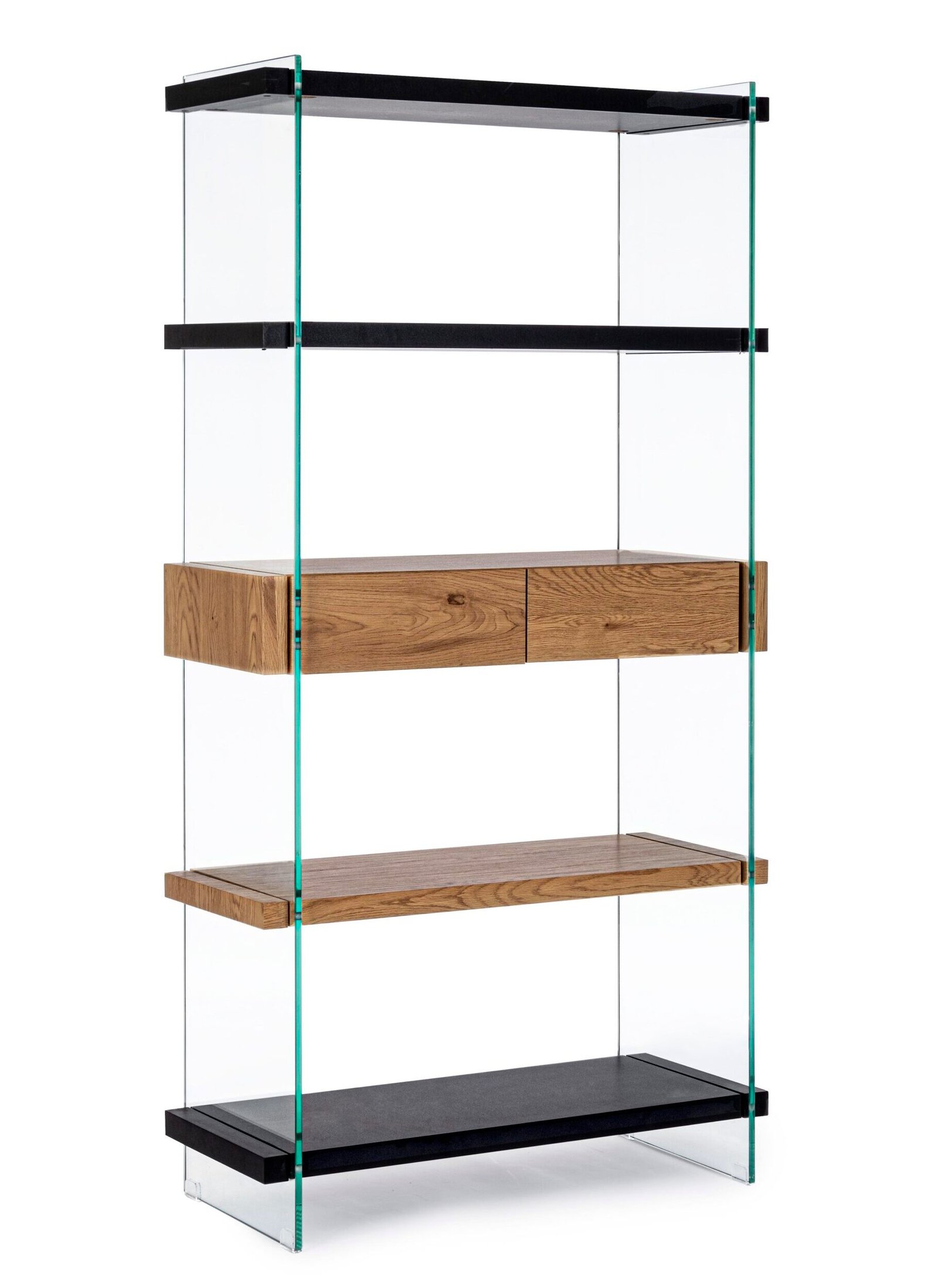 LIBRERIA 4P-2C LINE WOOD NERO