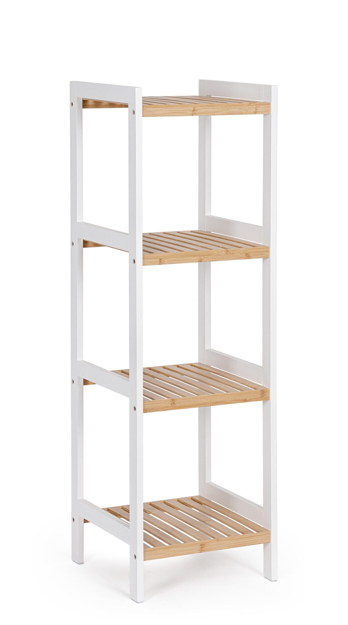 SCAFFALE 4P BROOKLYN NAT-BIANCO H110