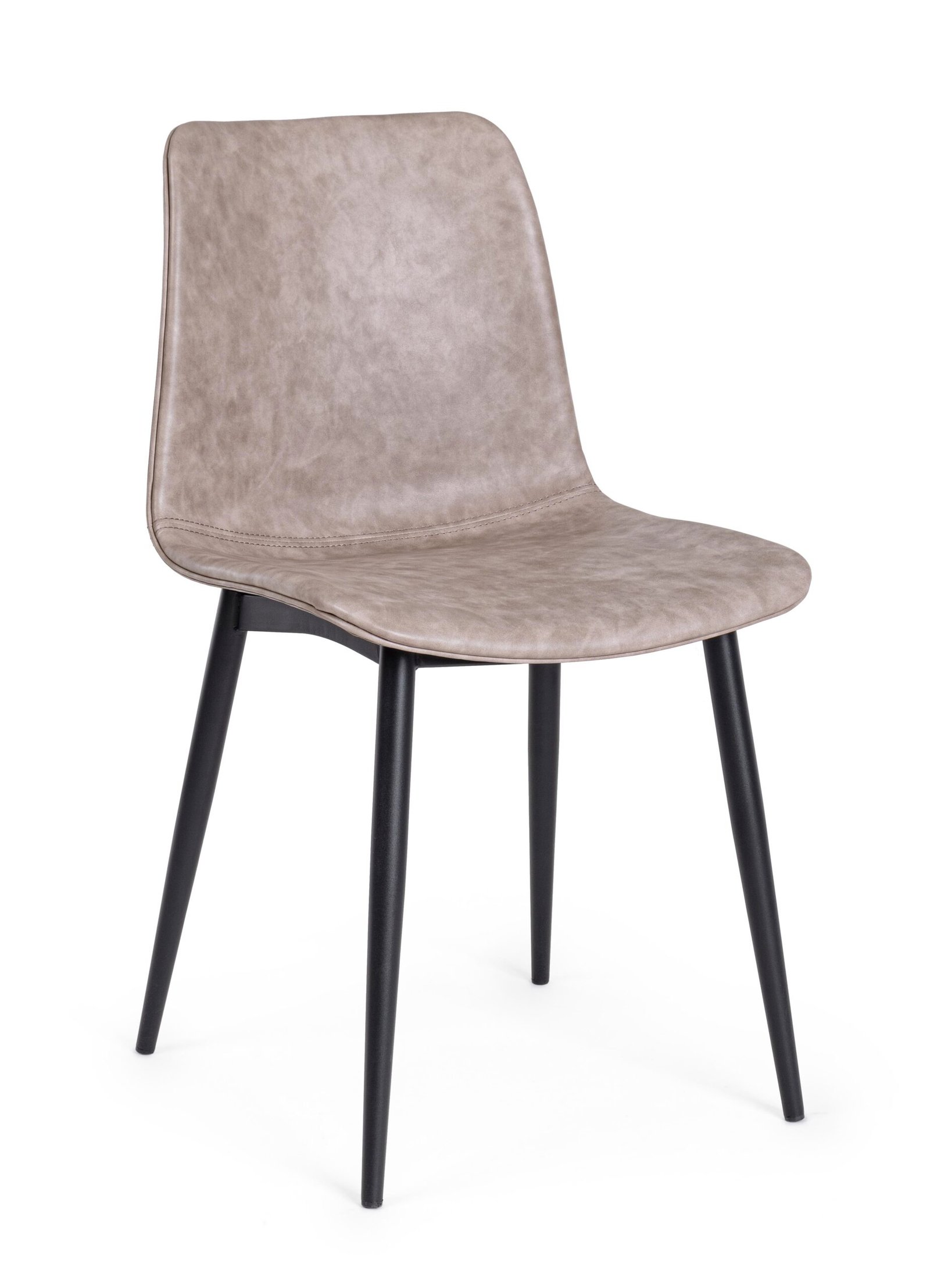 SEDIA KYRA NERO PU BEIGE VINTAGE