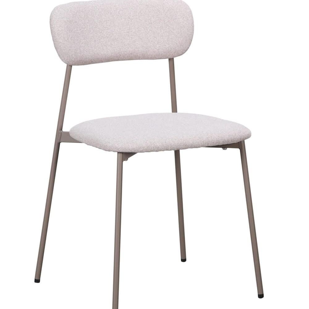 Sedie contemporary in tessuto beige.