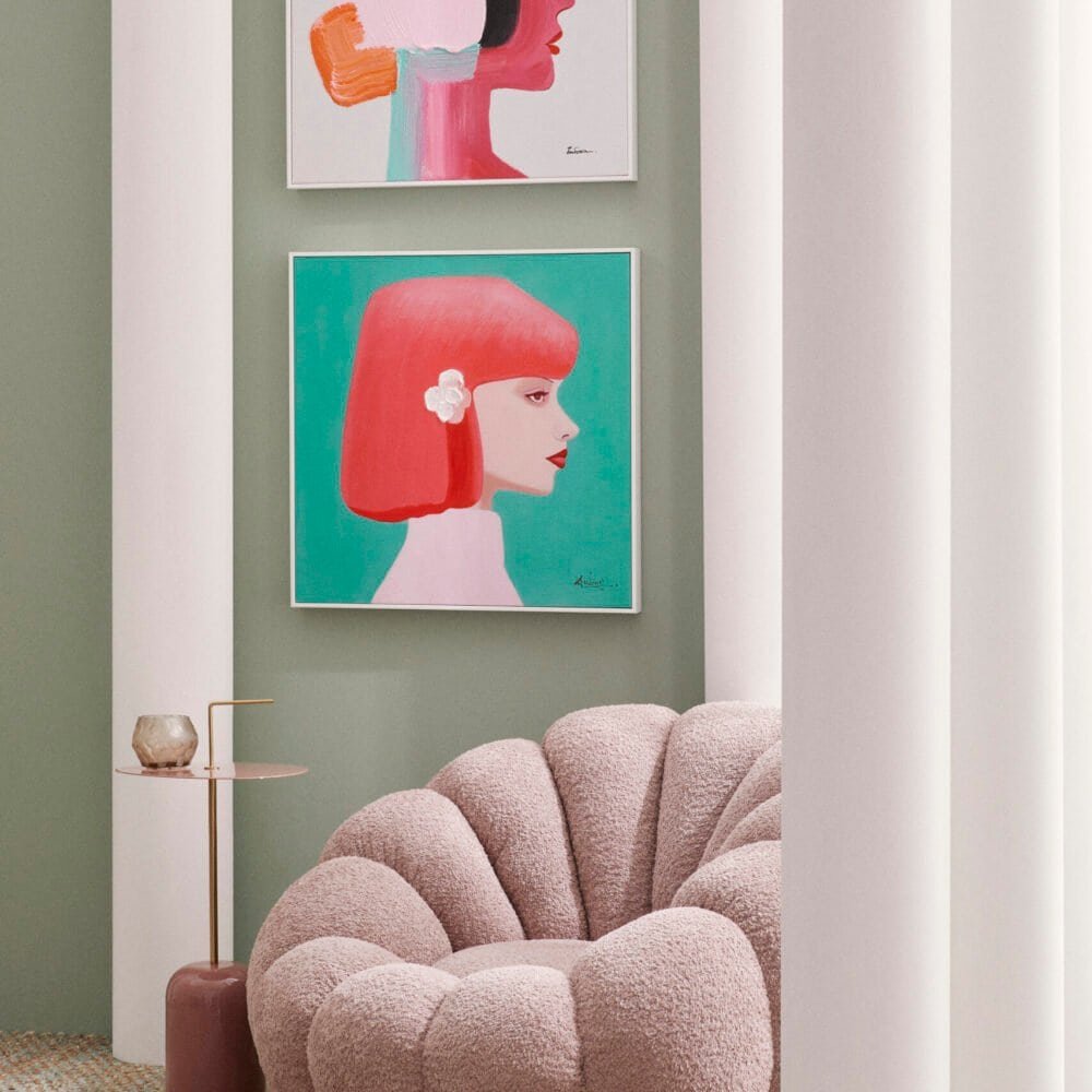 Immagini di arte e design d'interni in stile contemporaneo.