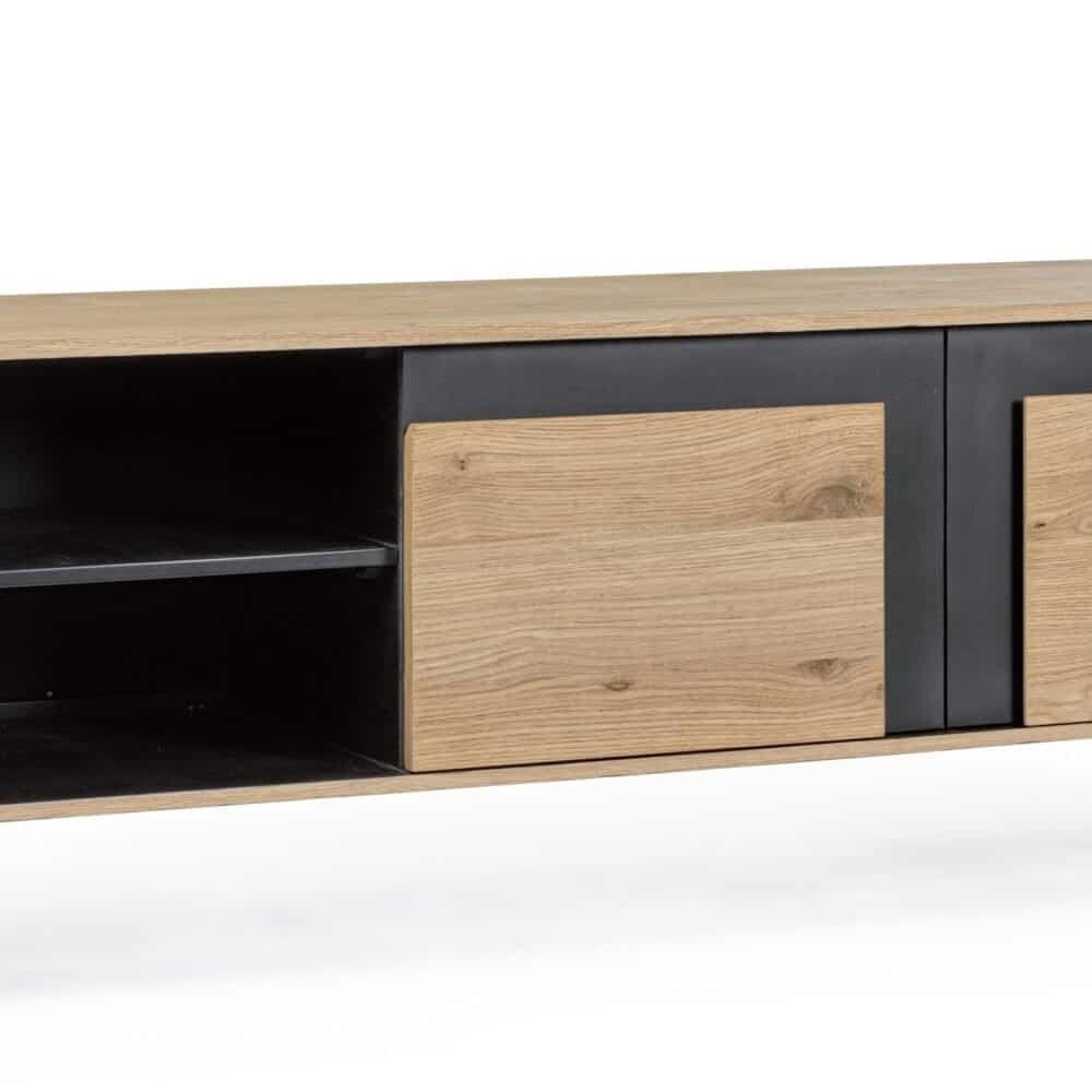 Mobile TV stand in legno massello con ante in stile moderno Jolly Giunco.