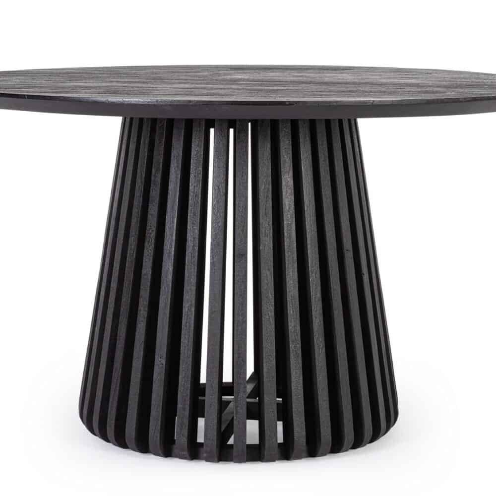 High-quality tavolo in legno scuro, design moderno ed elegante per ambienti interni ed esterni.