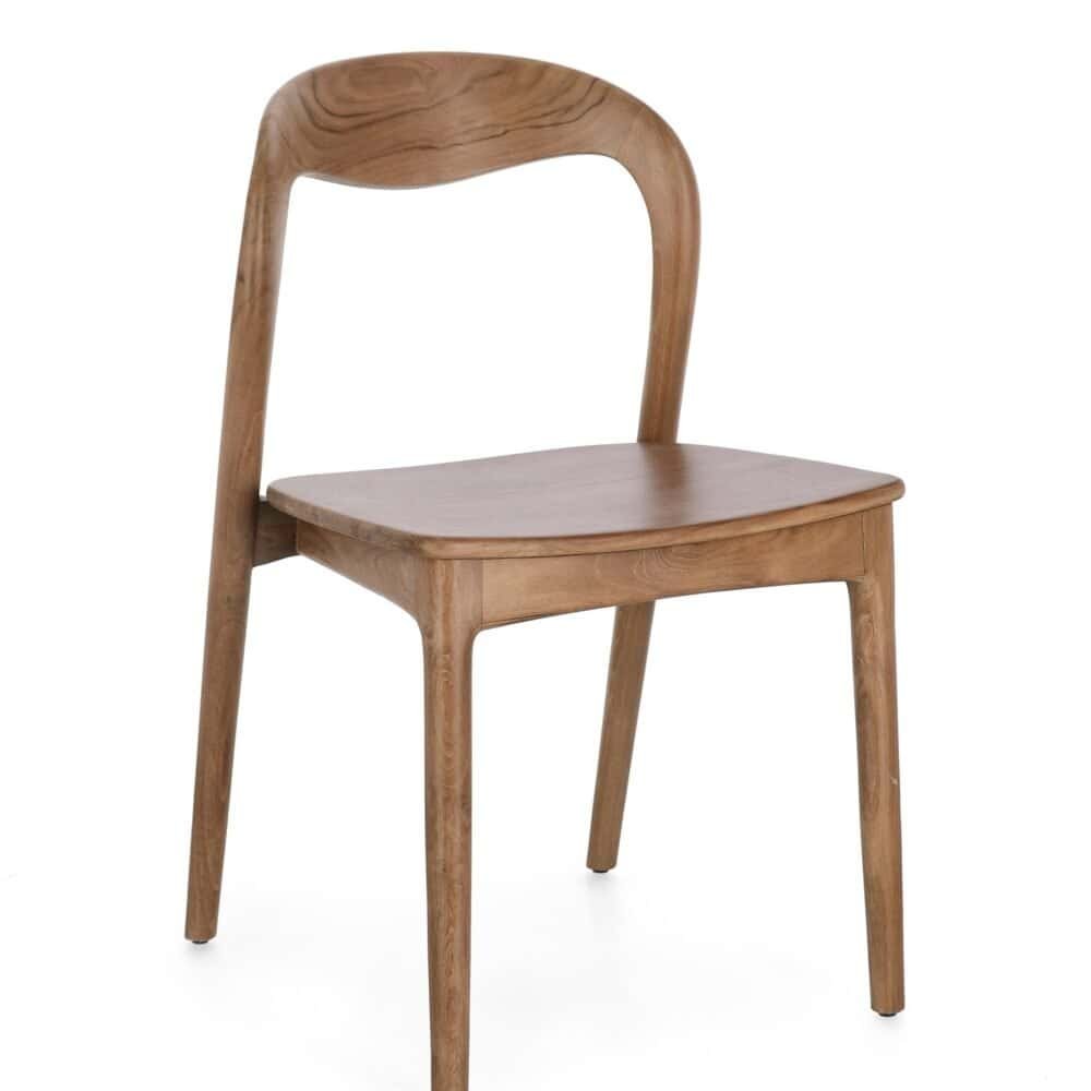 Sedia in legno artigianale con design semplice, perfetta per arredamento moderno e classico.