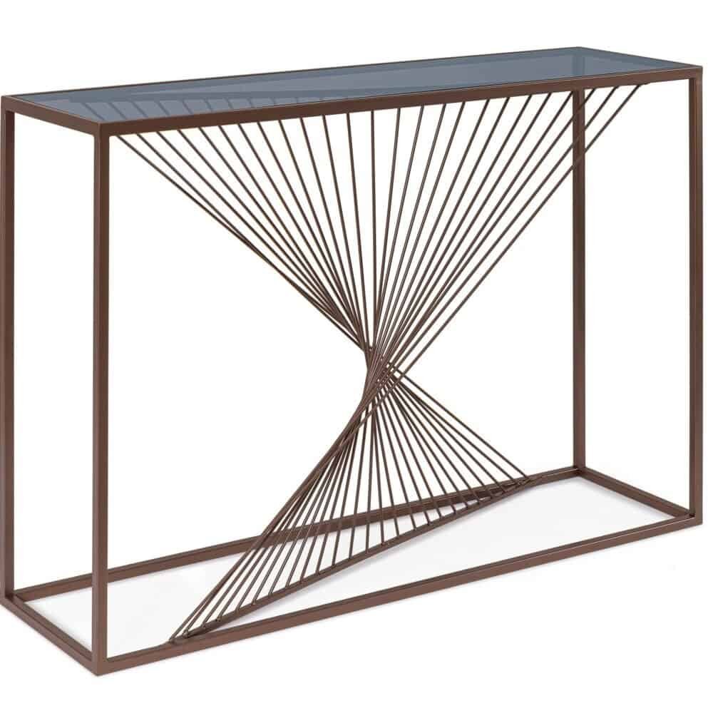 Metallo con design innovativo, centro di arredi moderni, stile contemporaneo.