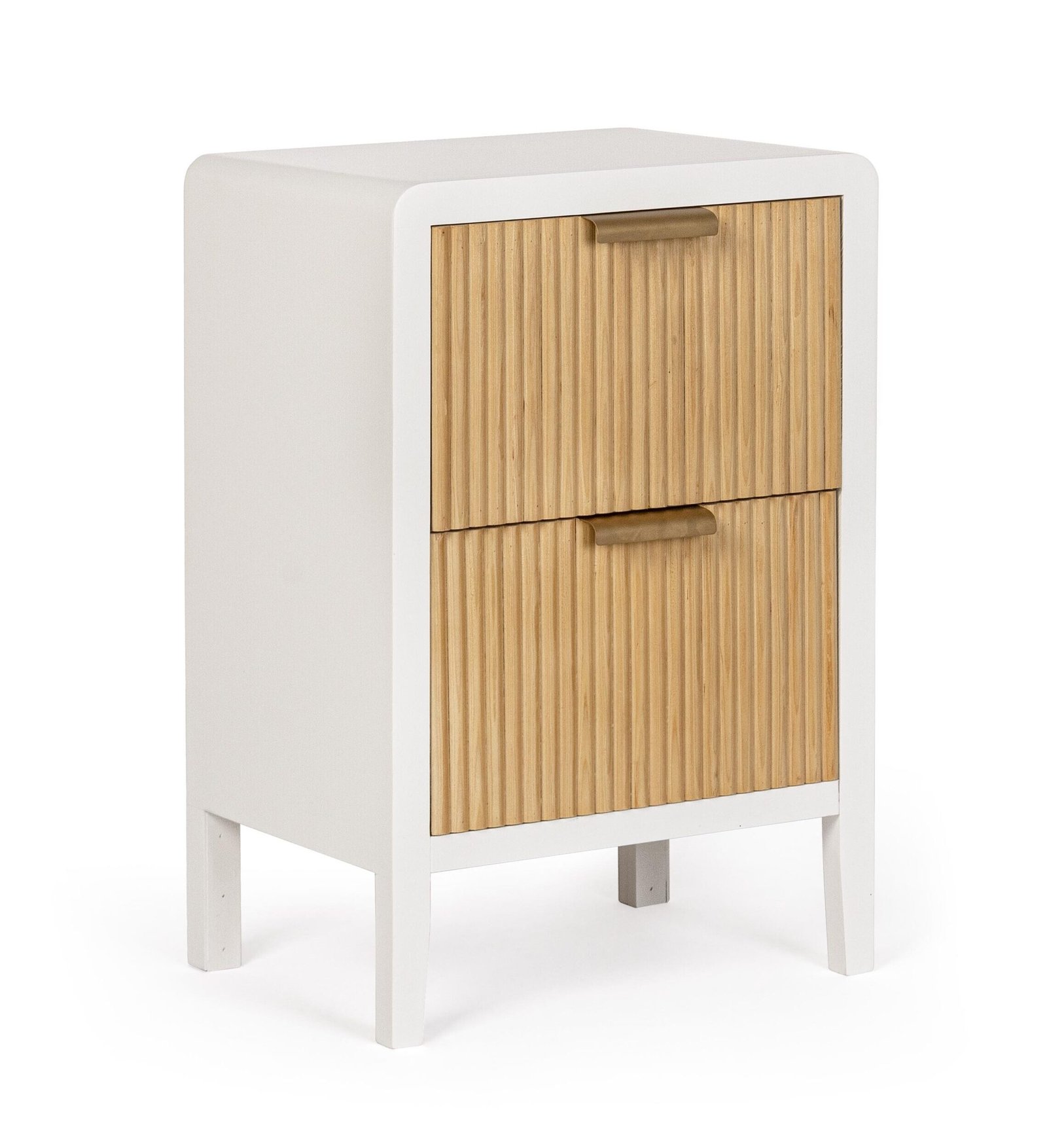 CASSETTIERA 2C CHARLEY BIANCO-NATURALE