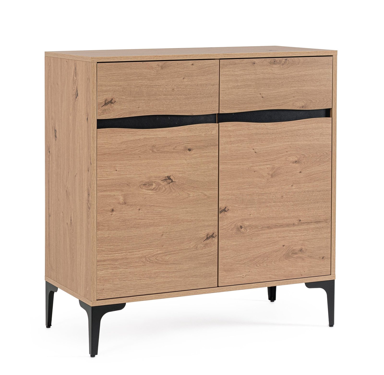 CREDENZA 2A MELYS NATURALE-NERO 80X87H