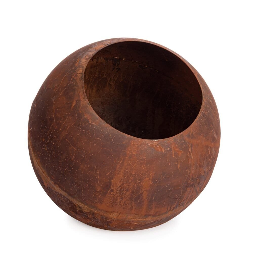 Vaso di terracotta rossa con finitura naturale, perfetto come decorazione rustica o contenitore.