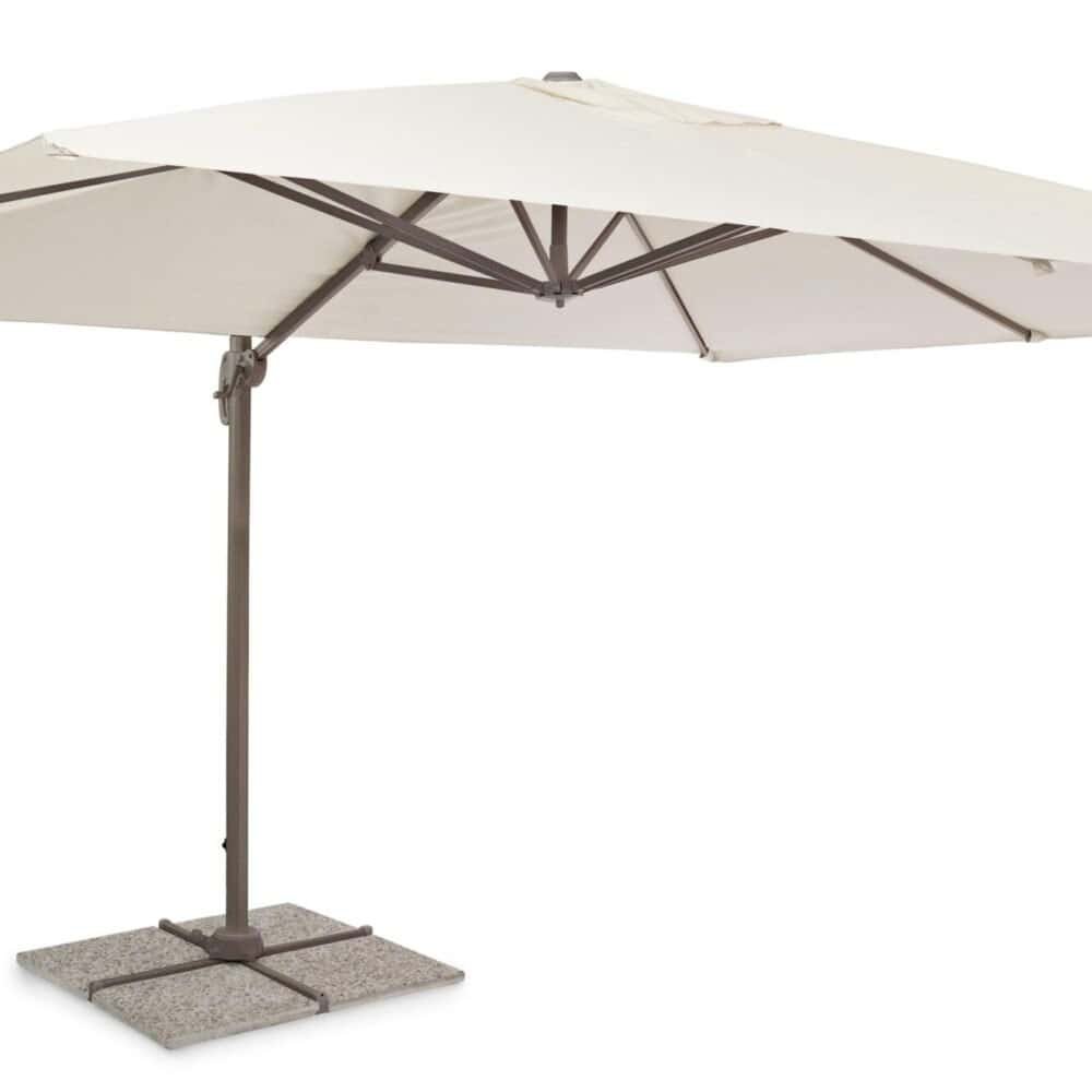 Motoreggia parasole da esterno con struttura resistente e tessuto di alta qualità per patio e giardino.