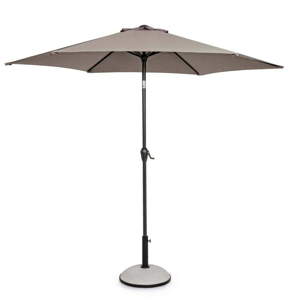 Gazebo da esterno con palo regolabile e tetto a parasole beige, perfetto per relax e eventi all'aperto.