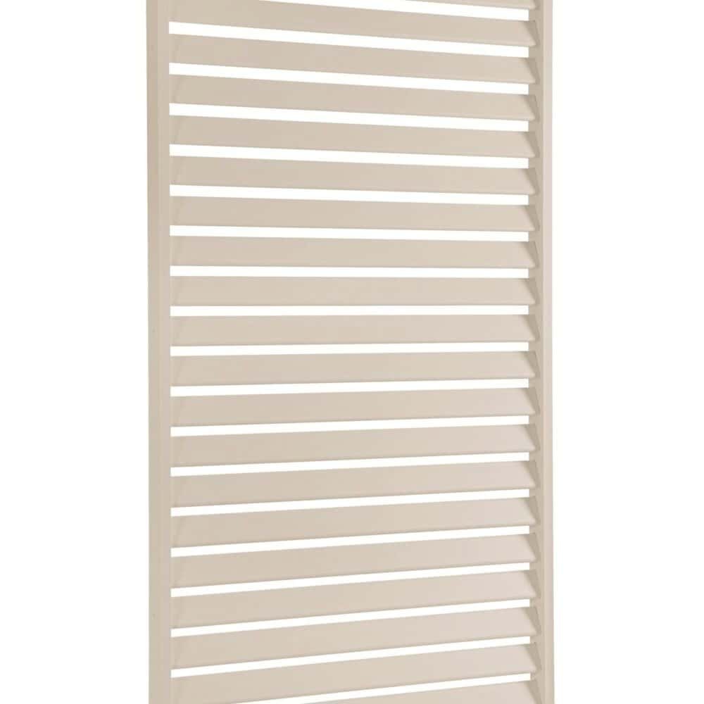 Vetrina in legno bianco con stecche slanciate, perfetta per soggiorno e ingresso. Design classico e funzionale.