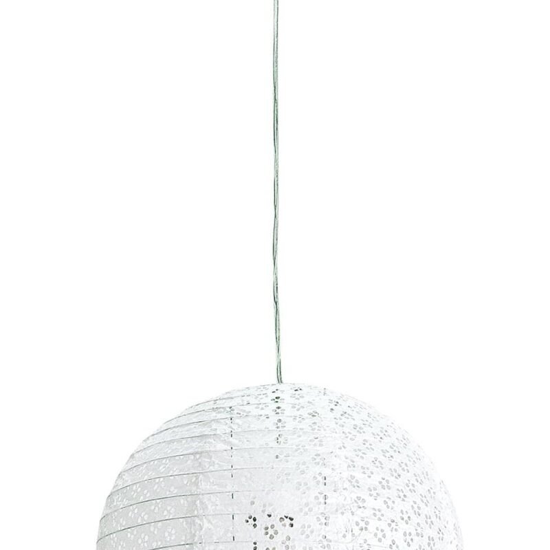 Lampada a soffitto in carta di riso bianca, design elegante e minimalista perfetta per arredi contemporanei.