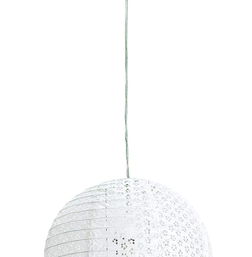 Lampada a soffitto in carta di riso bianca, design elegante e minimalista perfetta per arredi contemporanei.