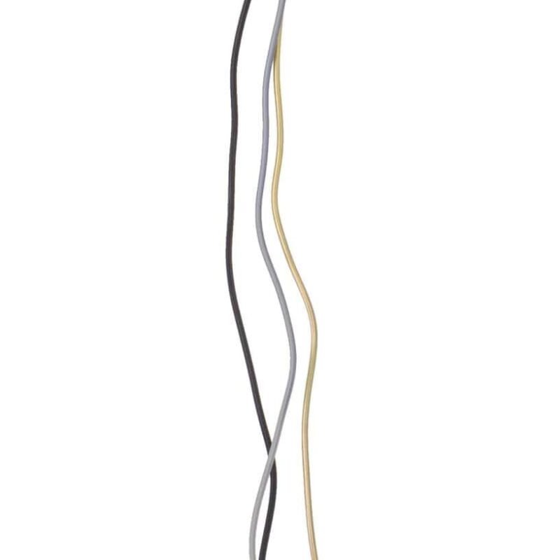 1. Faretto pendente moderno con fili intrecciati e lampadine esposte.