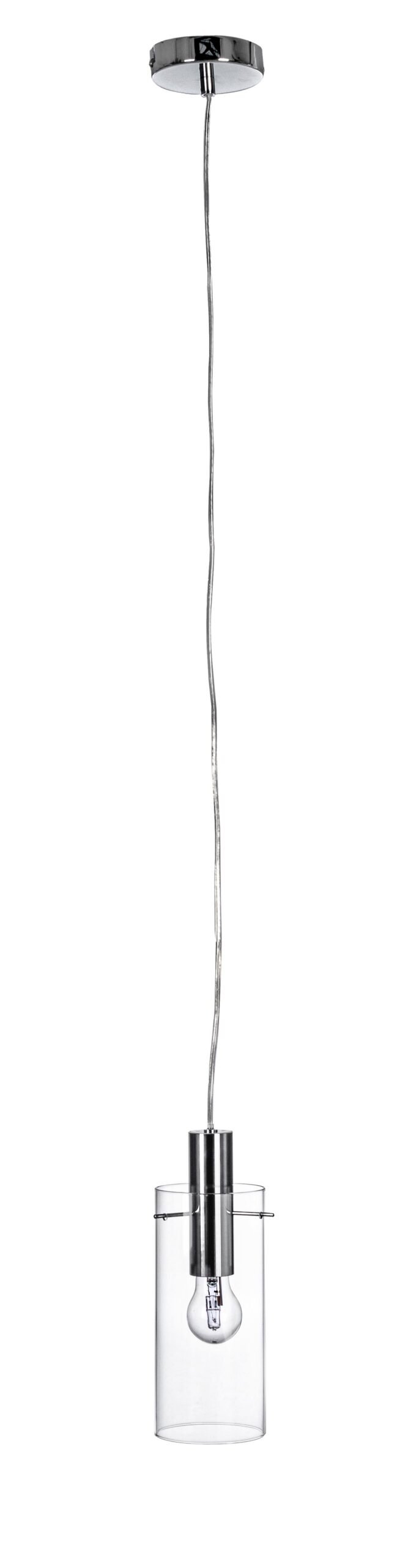 LAMPADARIO 1LUCE AGLOW TRASP-ARGENTO