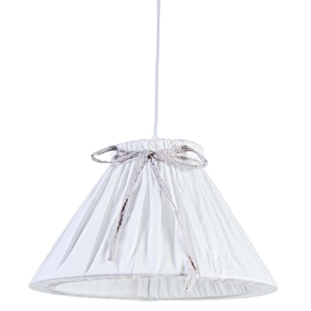 Lampada pendente shabby chic con lacci di pizzo, stile romantico.