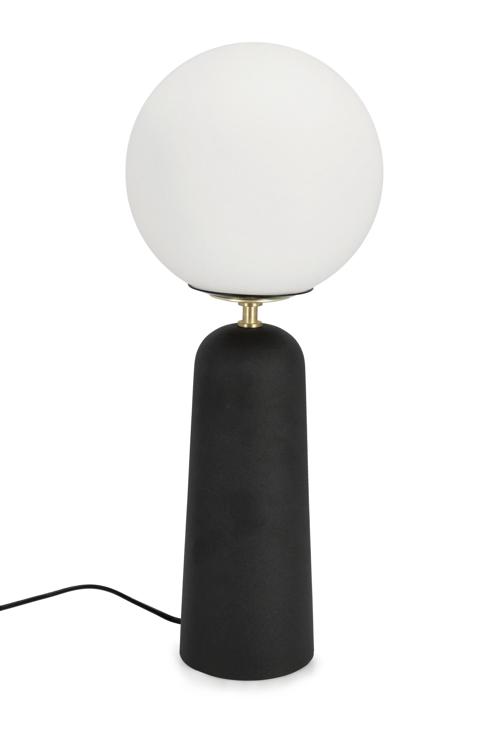 LAMPADA TAV. DELPHINE TONDO NERO H51
