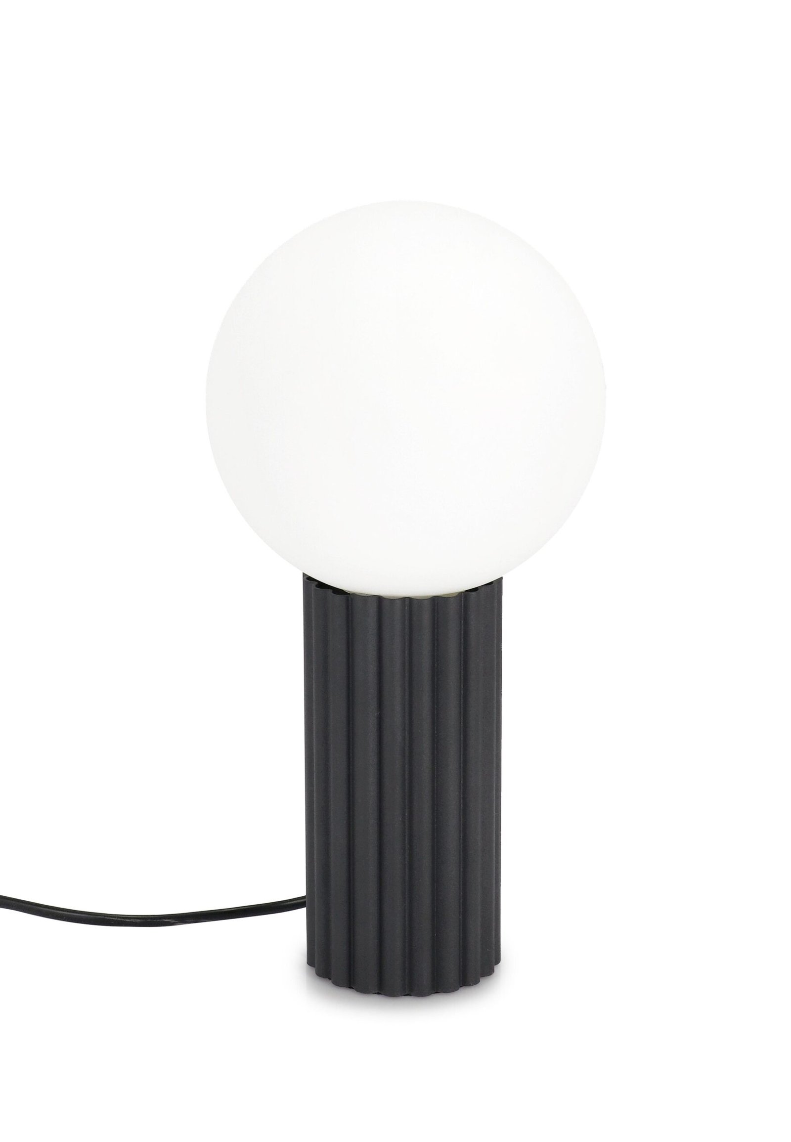 LAMPADA TAV. DELPHINE TONDO NERO H30