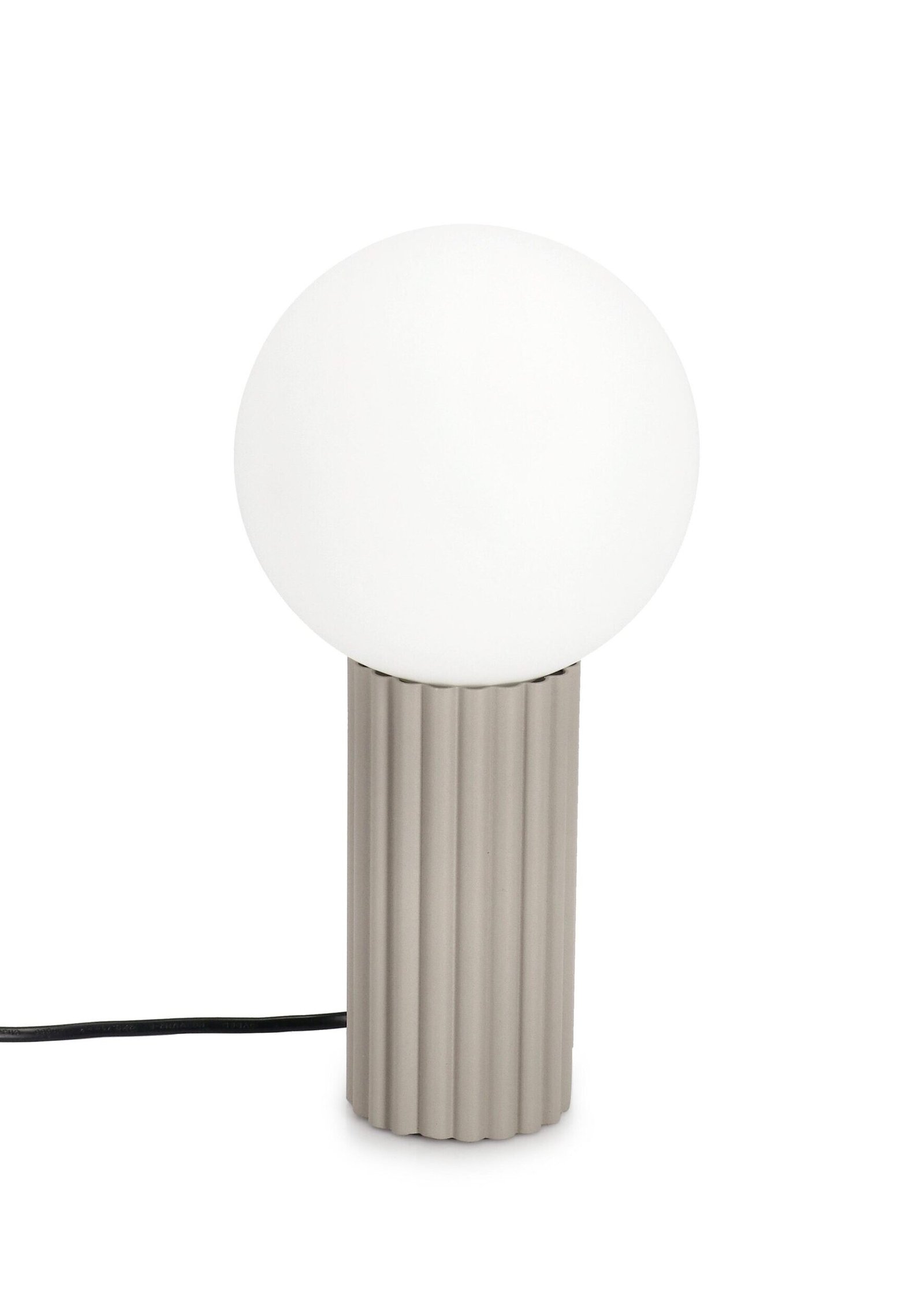 LAMPADA TAV. DELPHINE TONDO GRIGIO H30