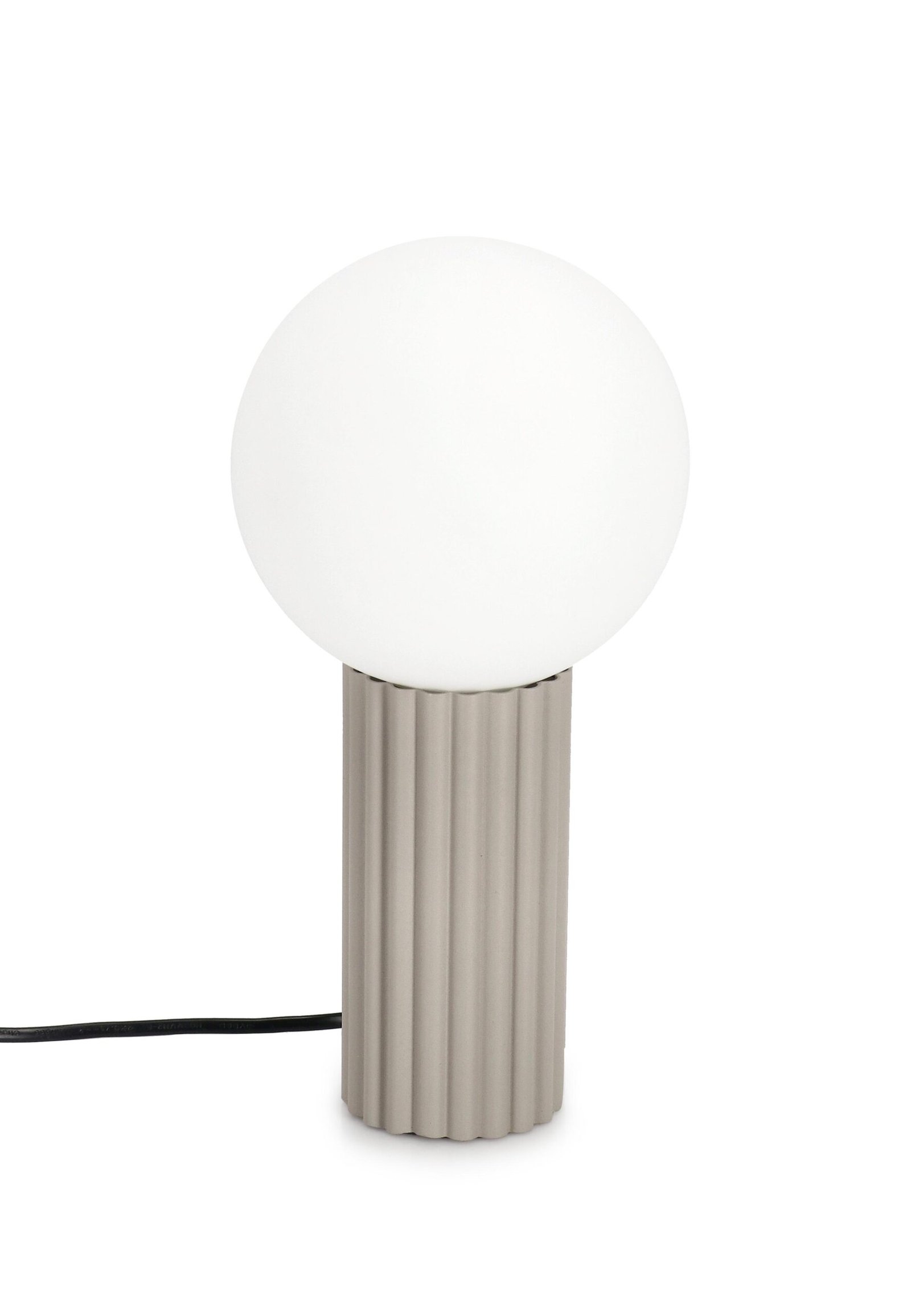 LAMPADA TAV. DELPHINE TONDO GRIGIO H30
