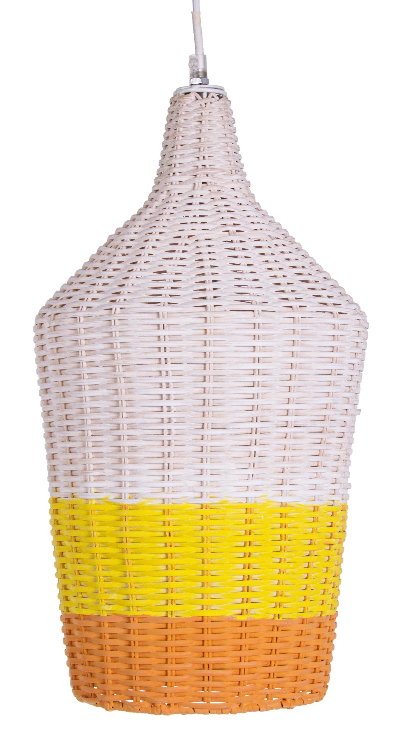 LAMPADARIO SUN RATTAN GIALLO-ARANCIO