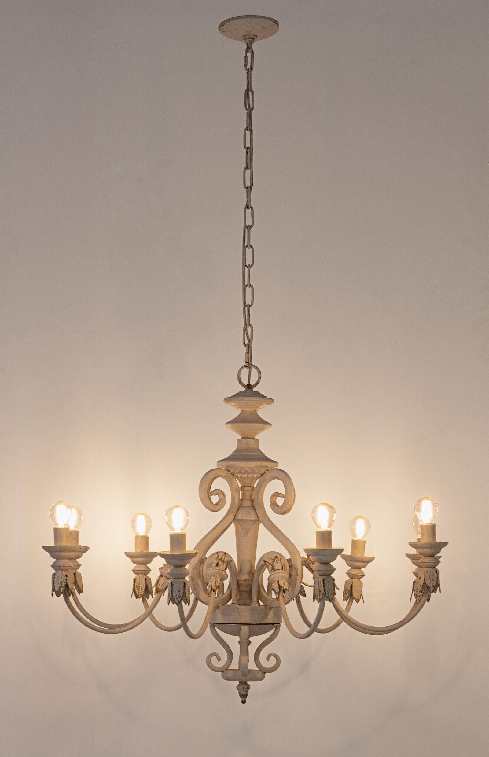 LAMPADARIO 8LUCI CALLIOPE TO BIANCO