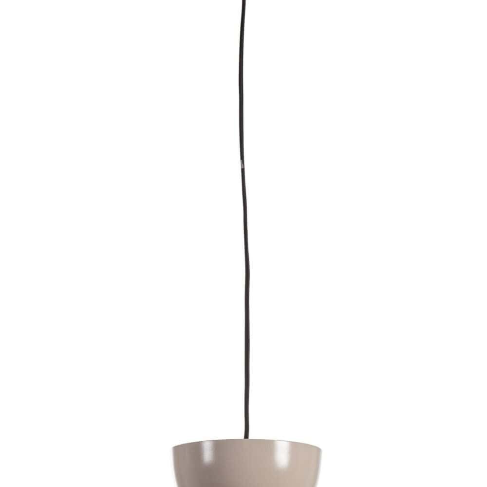 Lampada sospesa minimalista in bianco, ideale per arredamento contemporaneo.