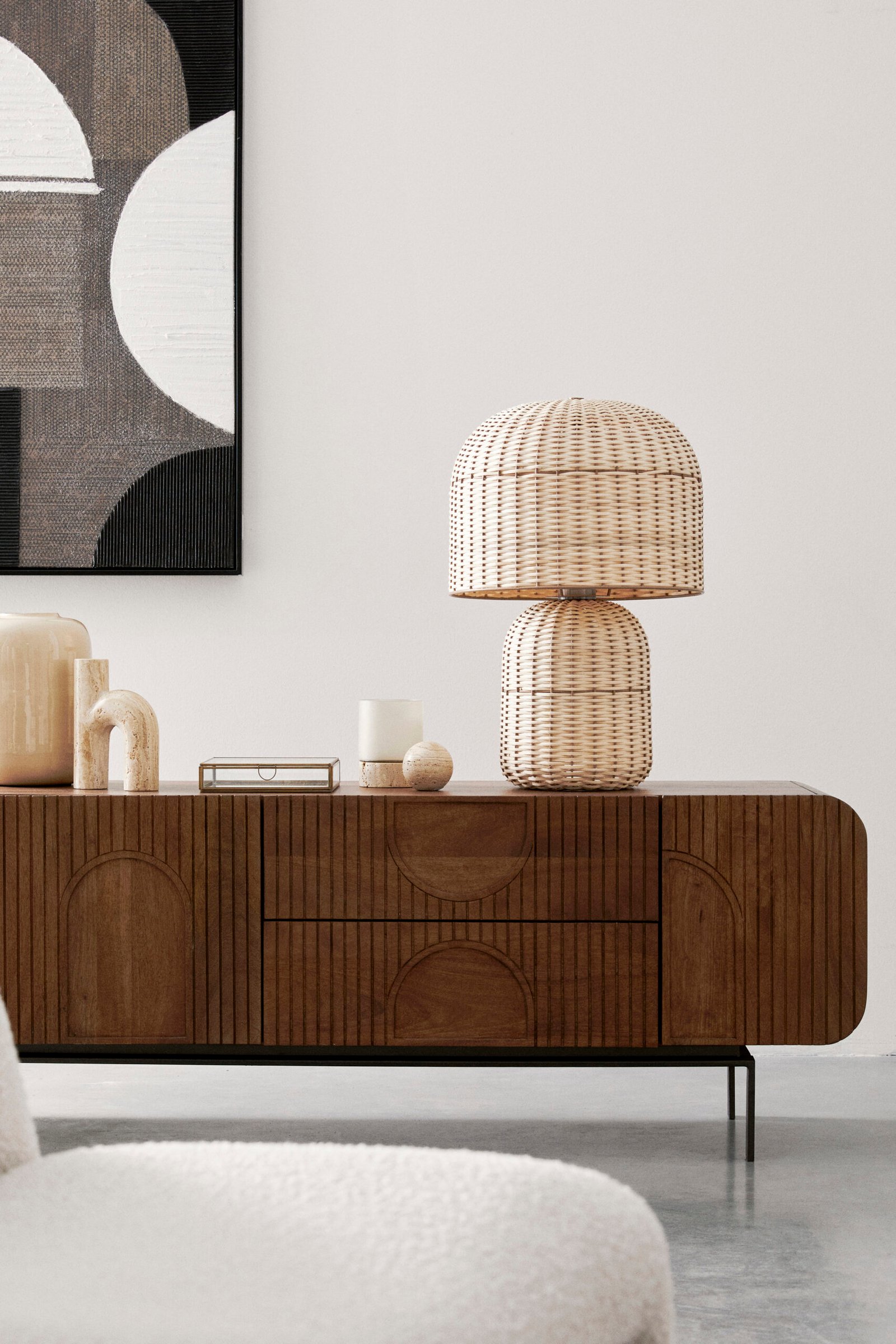 LAMPADA TAV. SIKKIM RATTAN H61