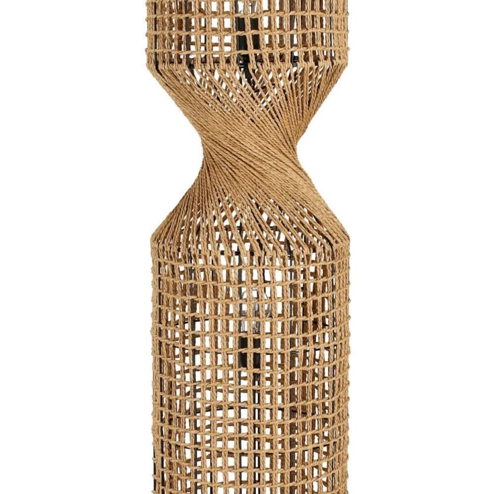 Lampada in rattan naturale con design intrecciato, ecologica e moderna per decorazioni eleganti.