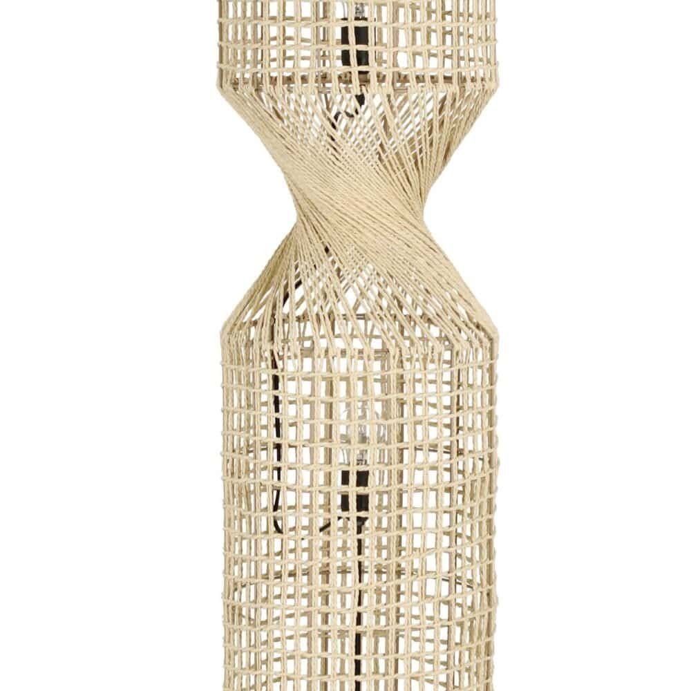 Lampada da tavolo in rattan naturale, design moderno e artigianale, perfetta per arredare con stile.