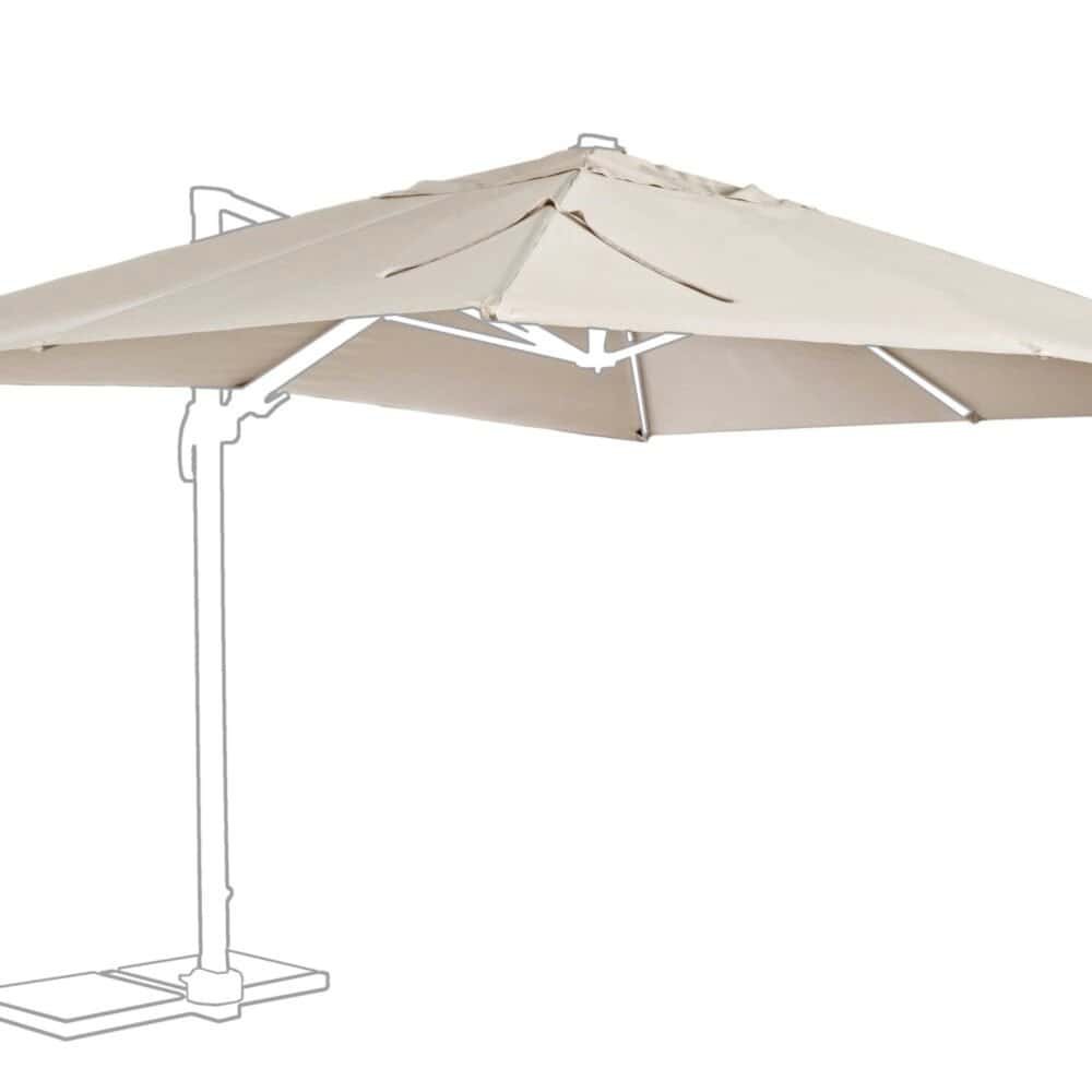 Ombrellone da giardino beige, protezione solare elegante e resistente, ideale per esterni.