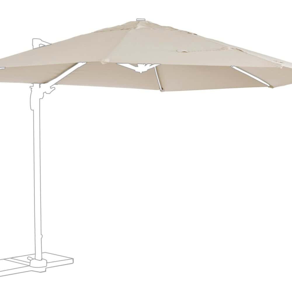 Ombrellone da esterno beige con struttura resistente e design elegante. Perfetto per creating zone d'ombra.
