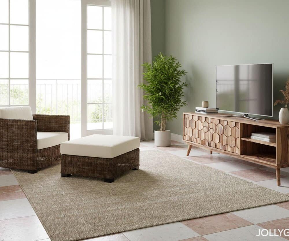 Porta TV mobile 2a Kant in soggiorno con design moderno e funzionale.