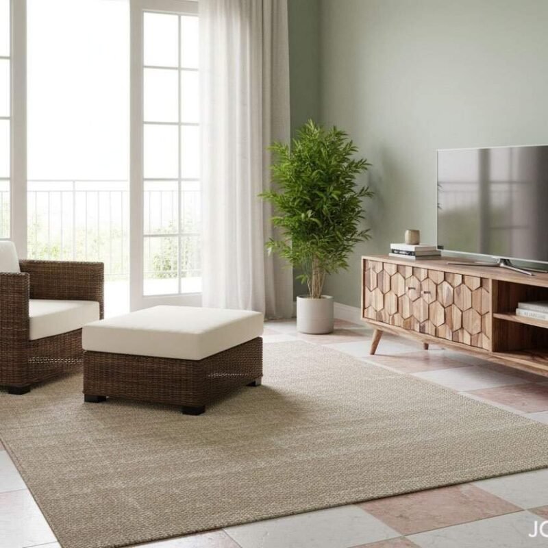 Porta TV mobile 2a Kant in soggiorno con design moderno e funzionale.