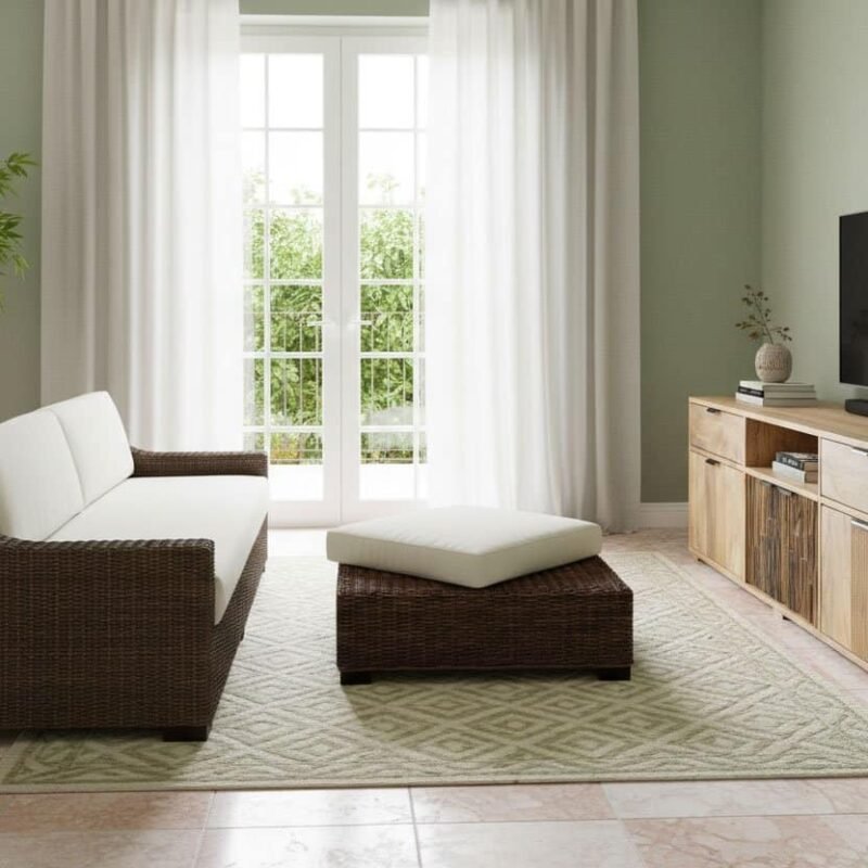 Porta TV mobile per soggiorno con spazio di archiviazione, design moderno e funzionale.