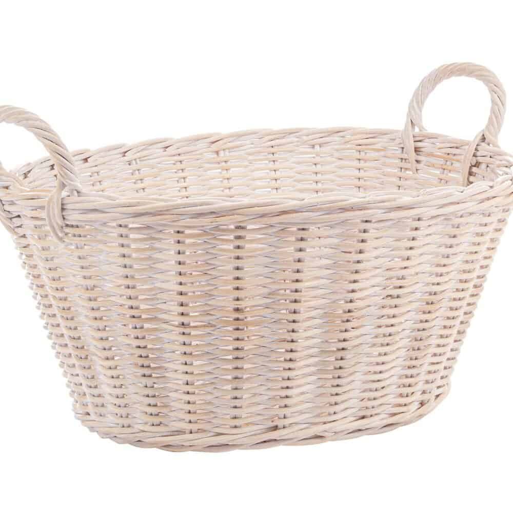 Cesto in vimini naturale, perfetto per decorazioni, organizzazione e imballaggi in casa e giardino.