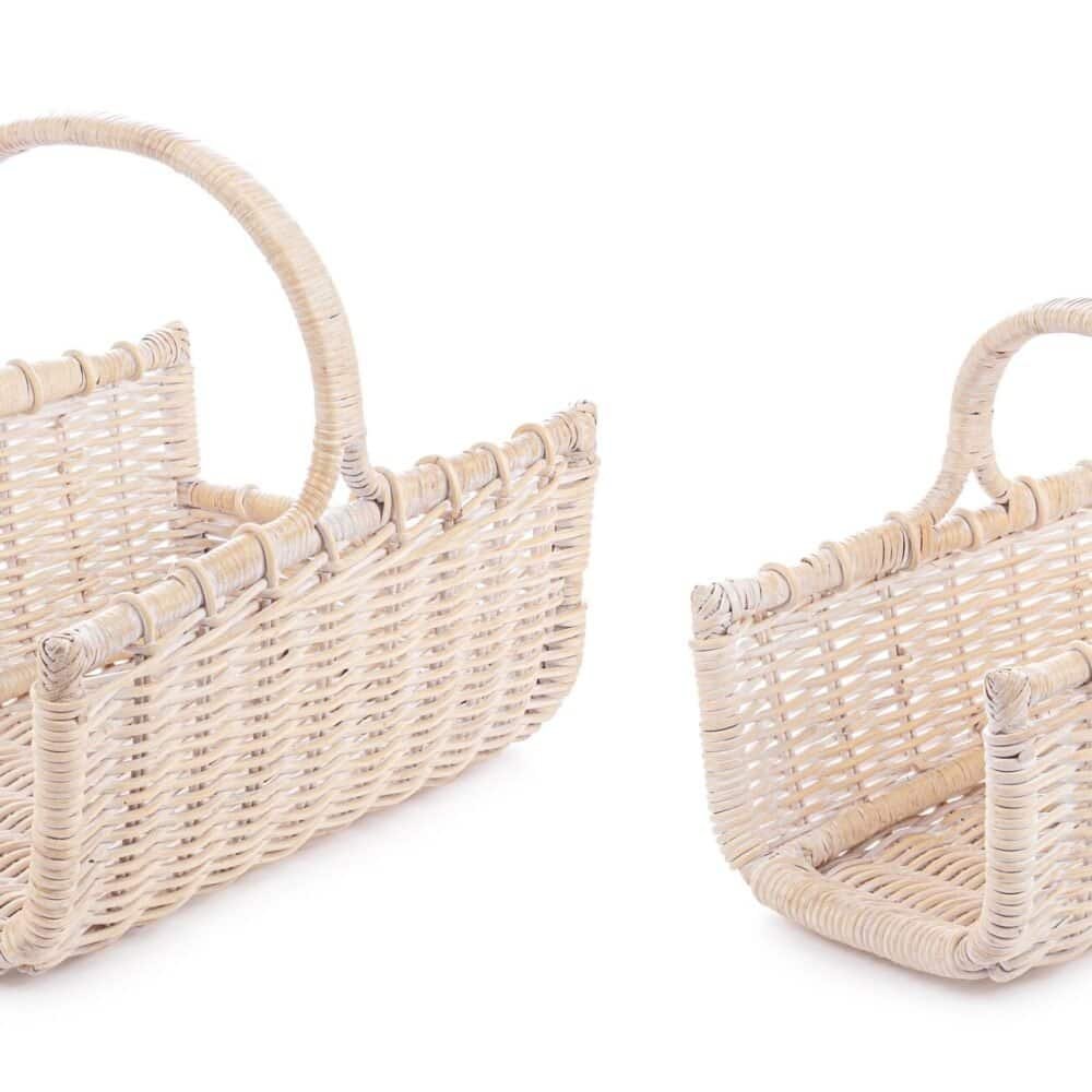 Cestino in vimini naturale per decorazioni, arredamento rustico e stile shabby chic. Perfetto come contenitore decorativo.