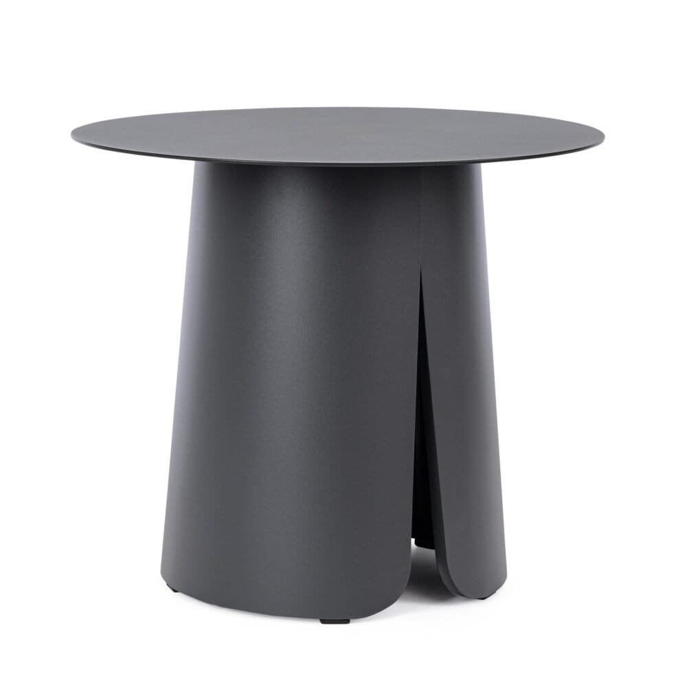 Tavolo di design nero, elegante ed essenziale, perfetto per ambienti contemporanei e di stile.