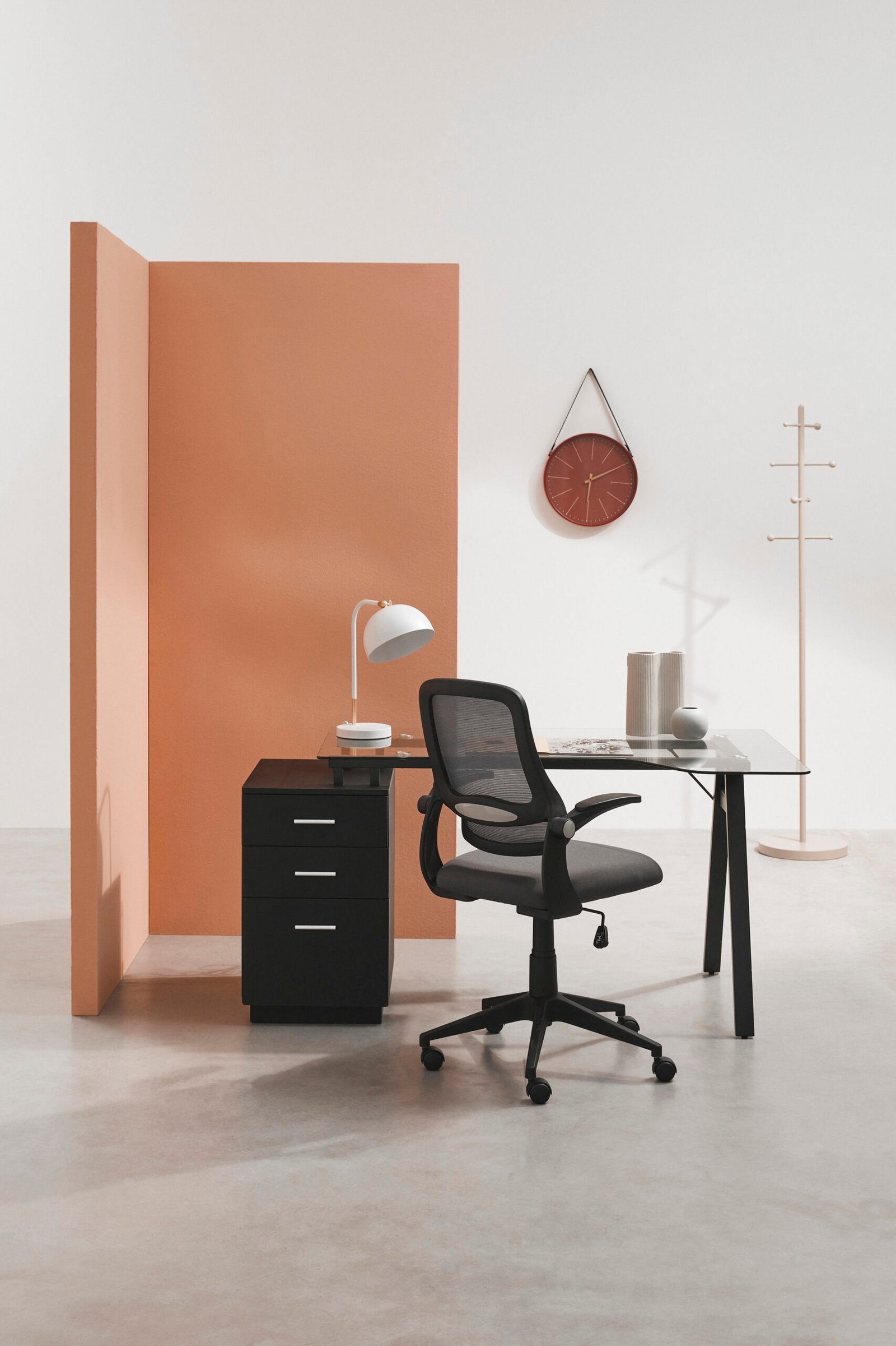 SCRIVANIA CHARLIE ANGOLO C-CASSETT NERO