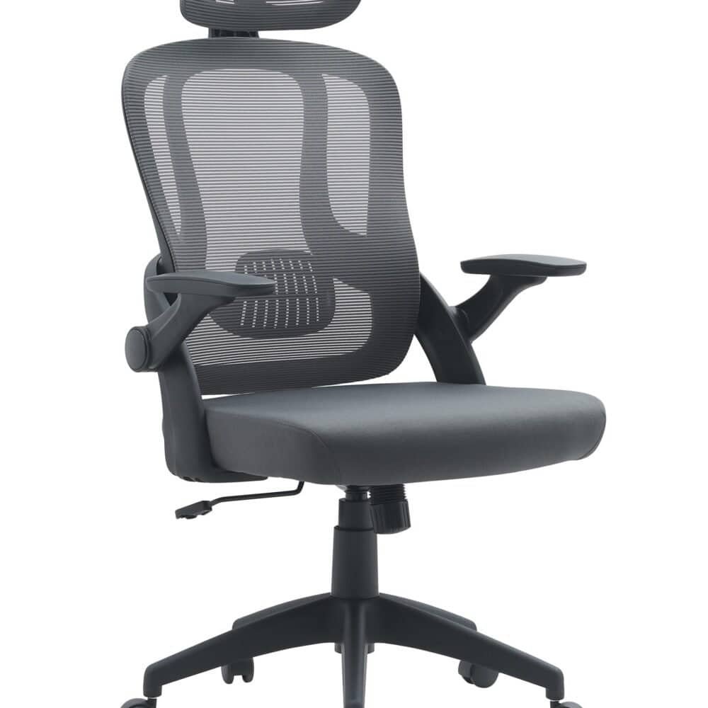 Sedia da ufficio ergonomica con schienale traspirante e regolabile, ideale per il comfort lavorativo.
