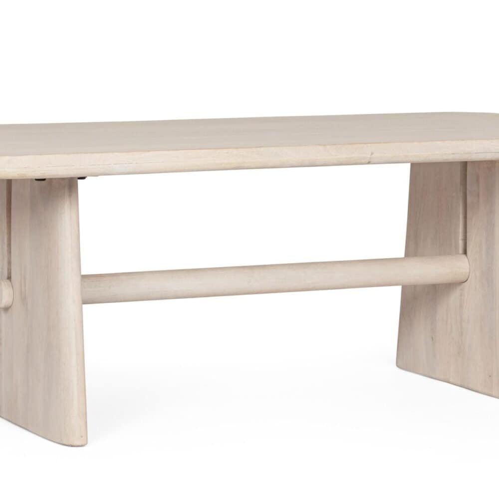 Tavolo in legno naturale, perfetto per arredi moderni e di qualità, ideale per salotti e ambienti living.