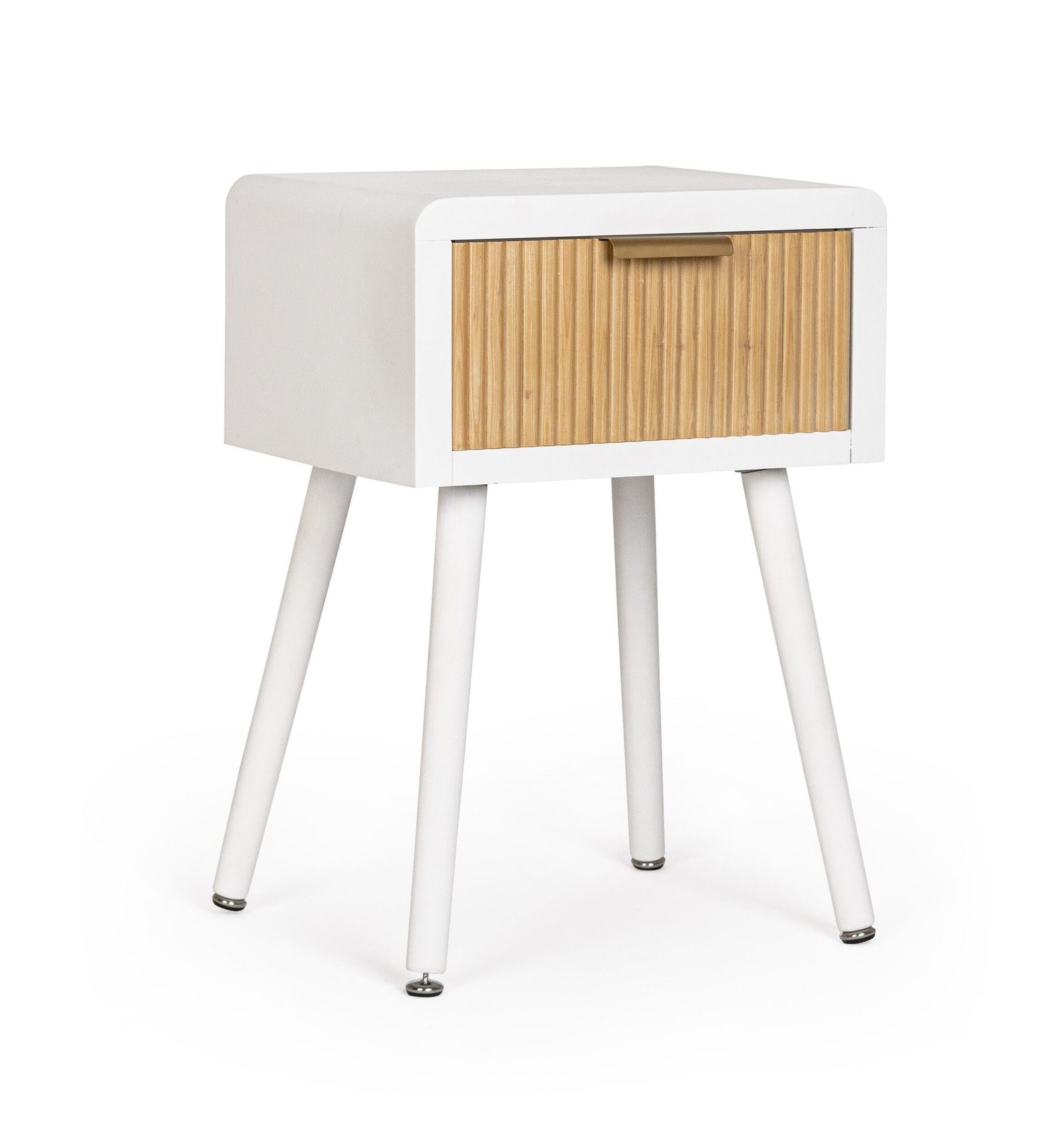 COMODINO 1C CHARLEY BIANCO-NATURALE H57