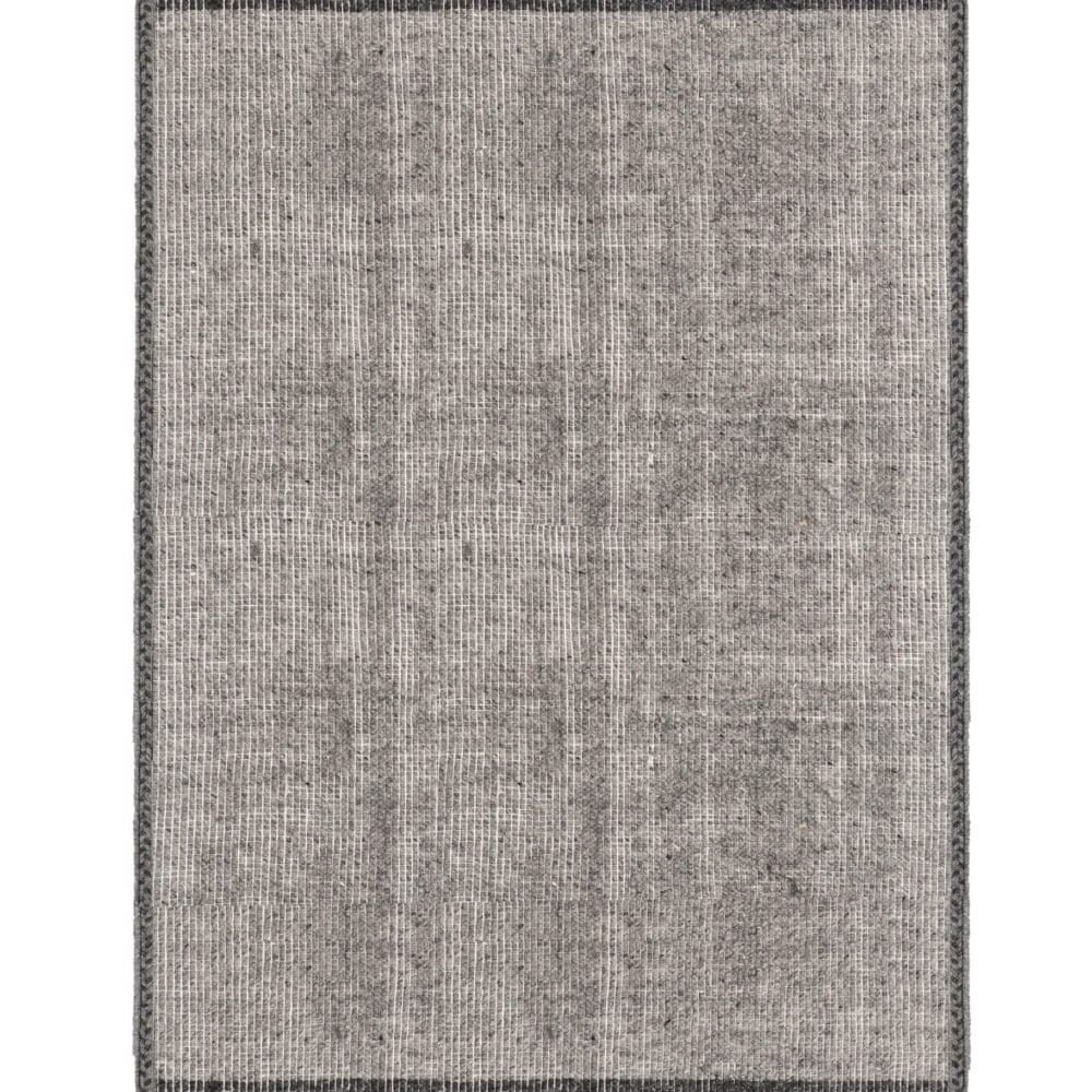 Tappeto beige e grigio con frange, decorativo e di alta qualità. Perfetto per living e camere da letto.